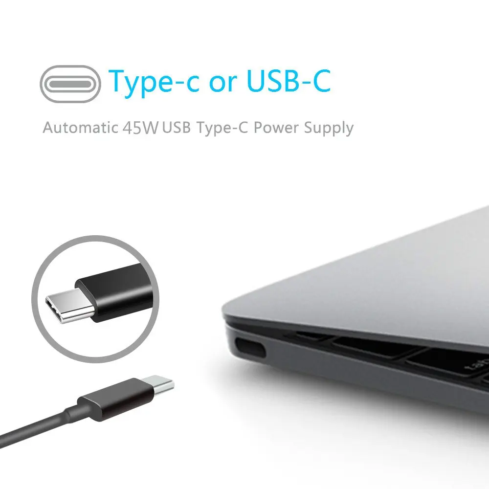 Оригинальное зарядное устройство 45 Вт Type-C USB PD для ноутбука Dell xps13 9300 7390 9380 9370 9365 9360