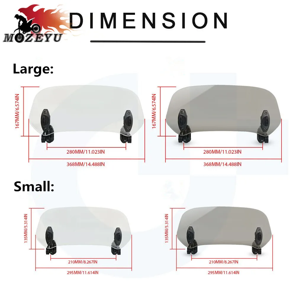 Мотоцикл Регулируемый зажим на лобовое стекло расширение спойлер лезвие Ветер
