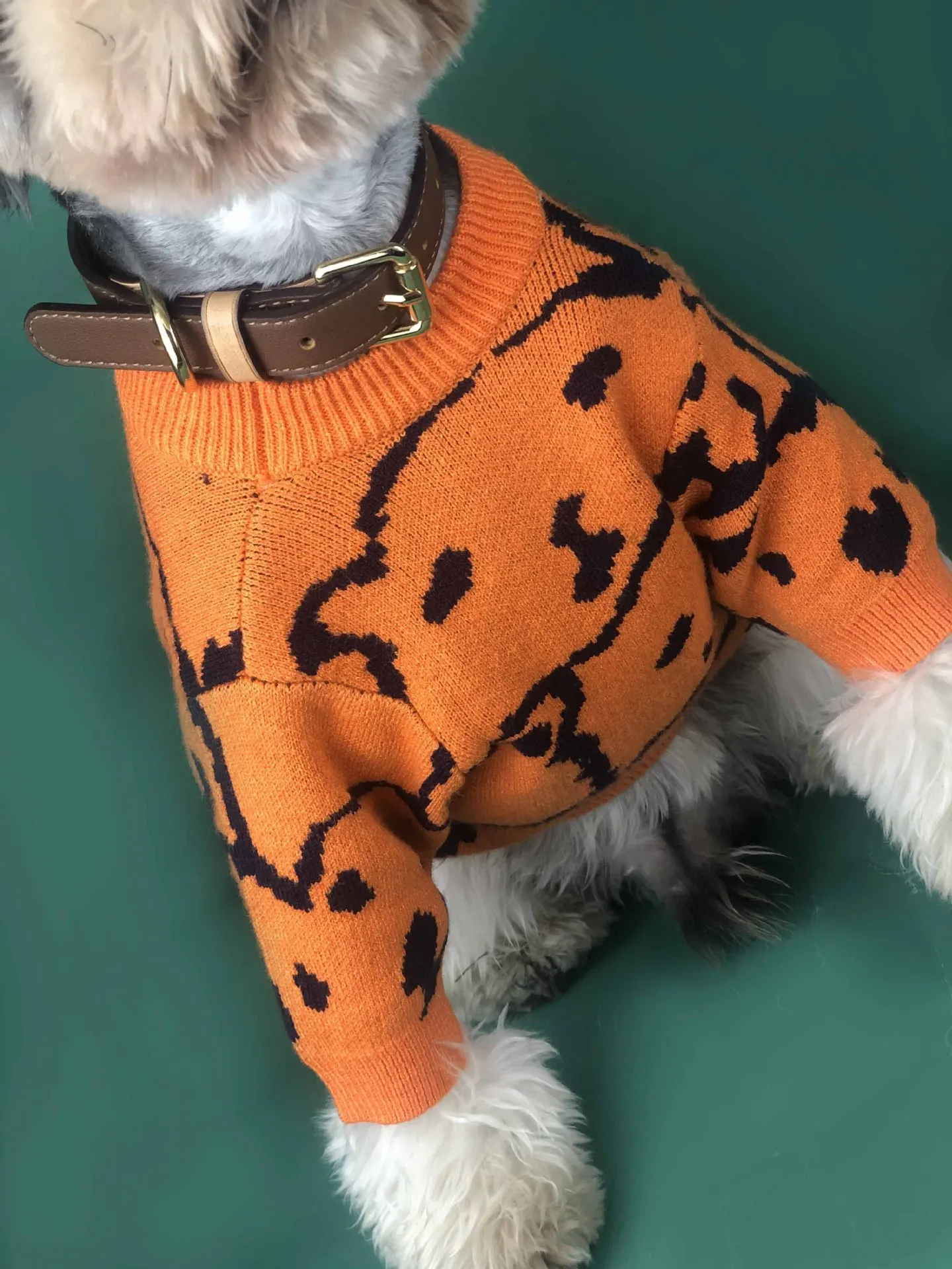 Schnauzer восхитительный свитер со щенком, теплая одежда для собак, милый свитер для собак, домашняя одежда для плюшевого мопса, свитер с рисунком бульдога