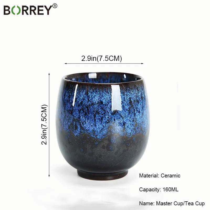 Керамическая чайная чашка BORREY 160 мл кофейная китайская фарфоровая посуда