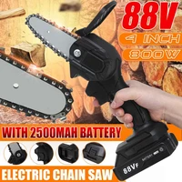 88v 800w electric chain saw lithium battery mini pruning garden tool with chain saws woodworking tool for makita battery