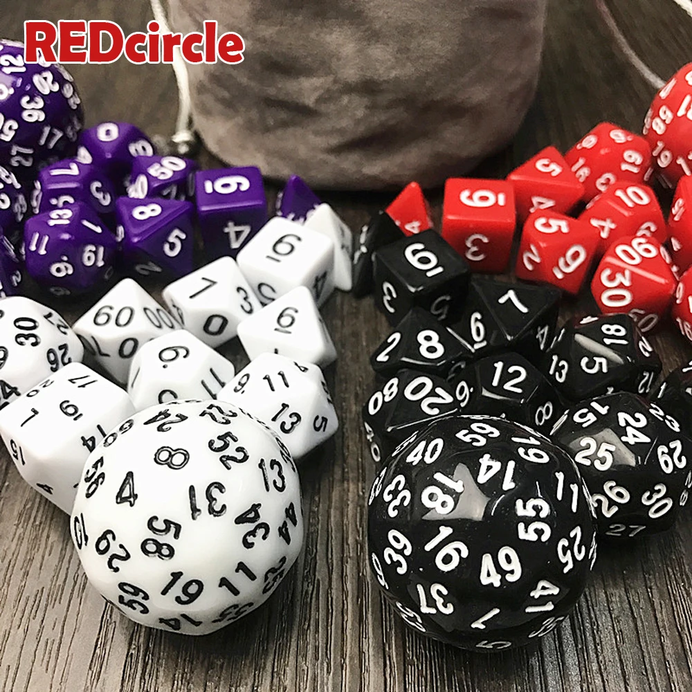 Best Sale10pcs Digital Dados TRpg Dice Set of D4 D6 D8 2xd10 D12 D20 D24 D30 D60 for Board Game Rpg Playing Men's Gift | Спорт и