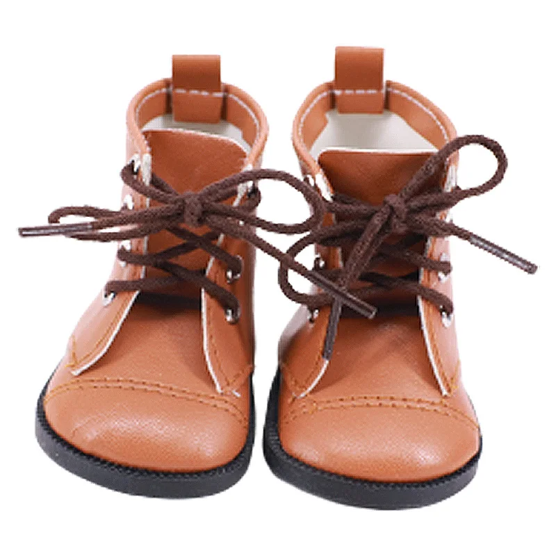 Милые ботинки кожаная обувь 18 дюймов американский размер 43 см одежда для