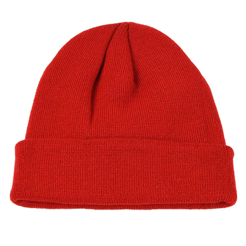 BUTTERMERE Skullies Beanies зимняя шапка для мужчин и женщин корейская мода теплая однотонная оранжевая желтая красная синяя черная Повседневная вязаная шапка - Цвет: red