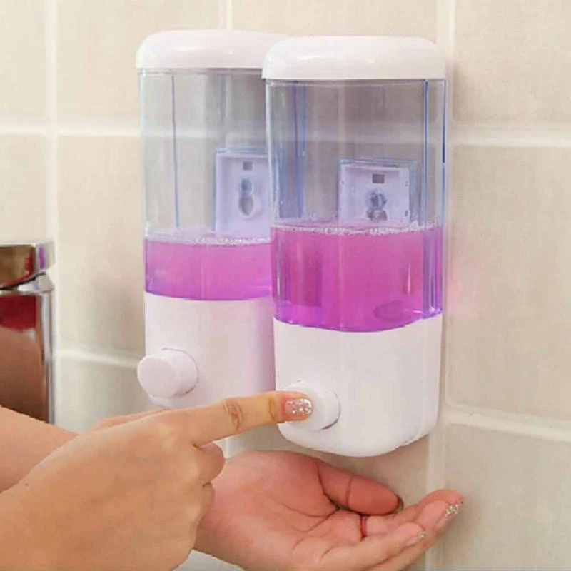 

500ml Bathroom Wall Mounted Soap Dispenser Transparent Shower Shampoo Liquid Soap Lotion Dispenser Bathroom Supplies