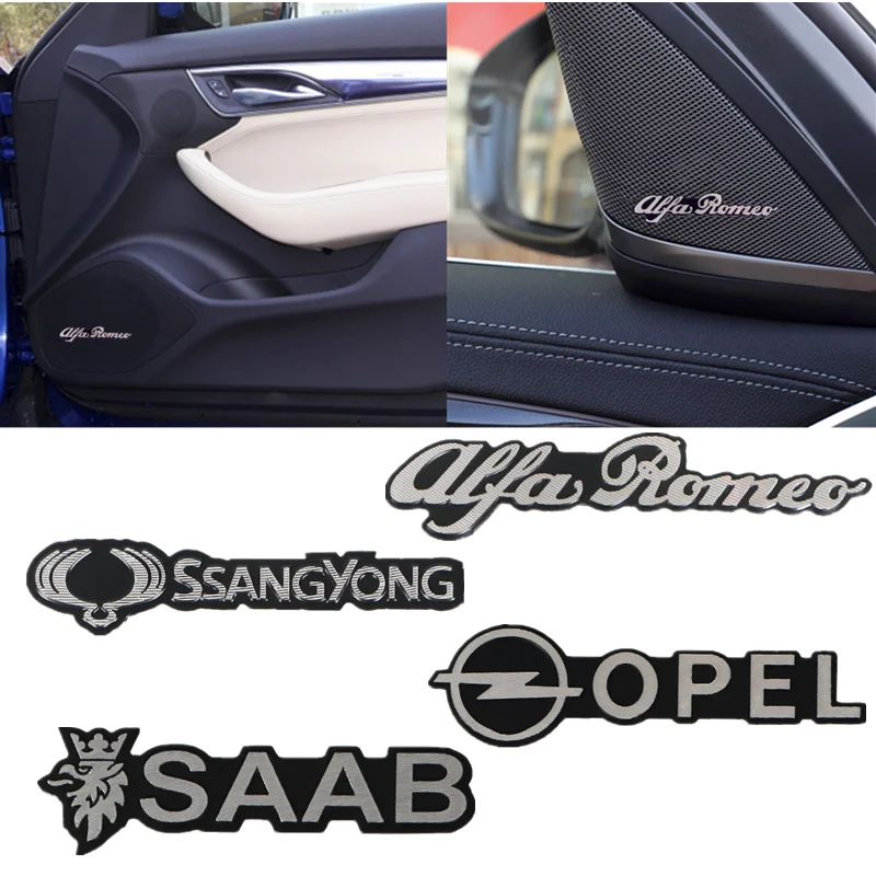 3D наклейка для стайлинга автомобилей алюминиевая эмблема внутренний динамик