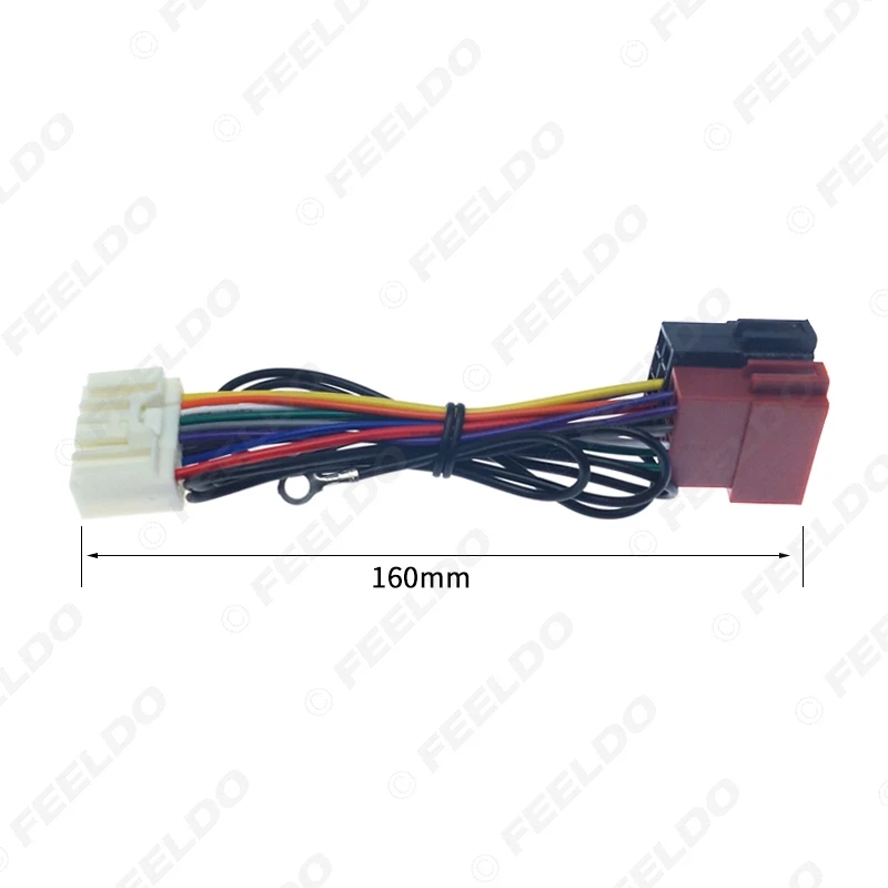 FEELDO 10X автомобильный стерео переходник для Mitsubishi 2007 + к ISO CD радио жгут проводов