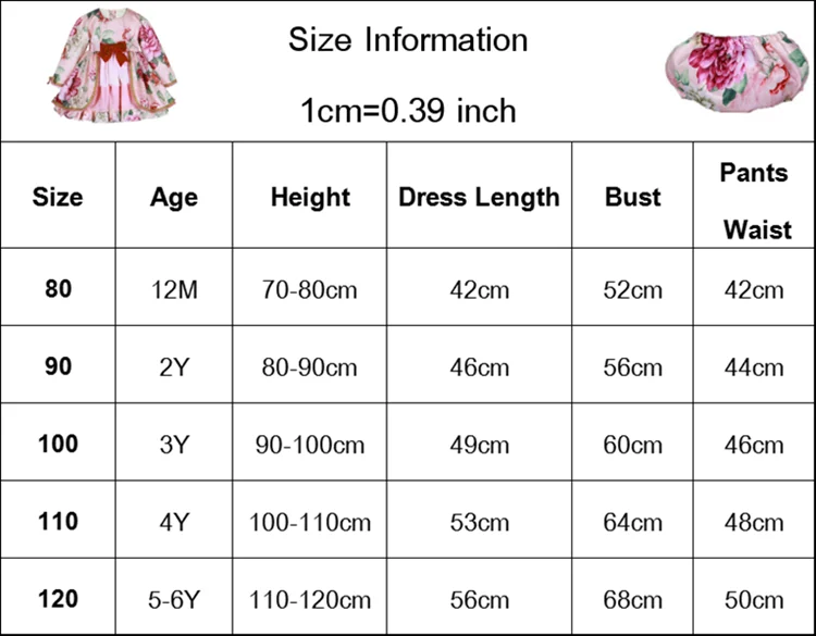 Детское платье с цветочным принтом длинным рукавом | Детская одежда и обувь