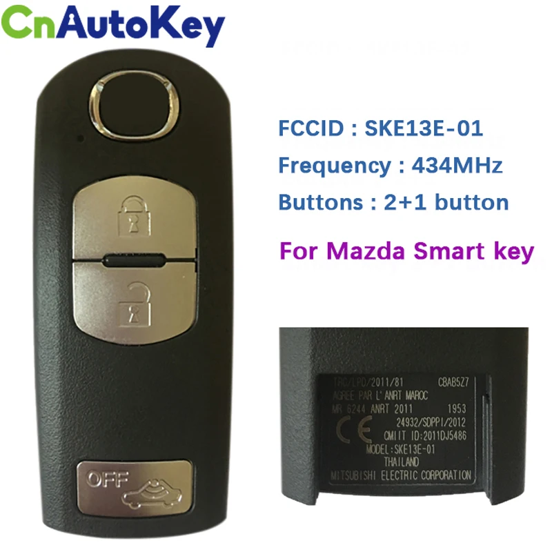 Автоматический Смарт-брелок CN026024 с 3 кнопками на вторичном рынке для Mazda