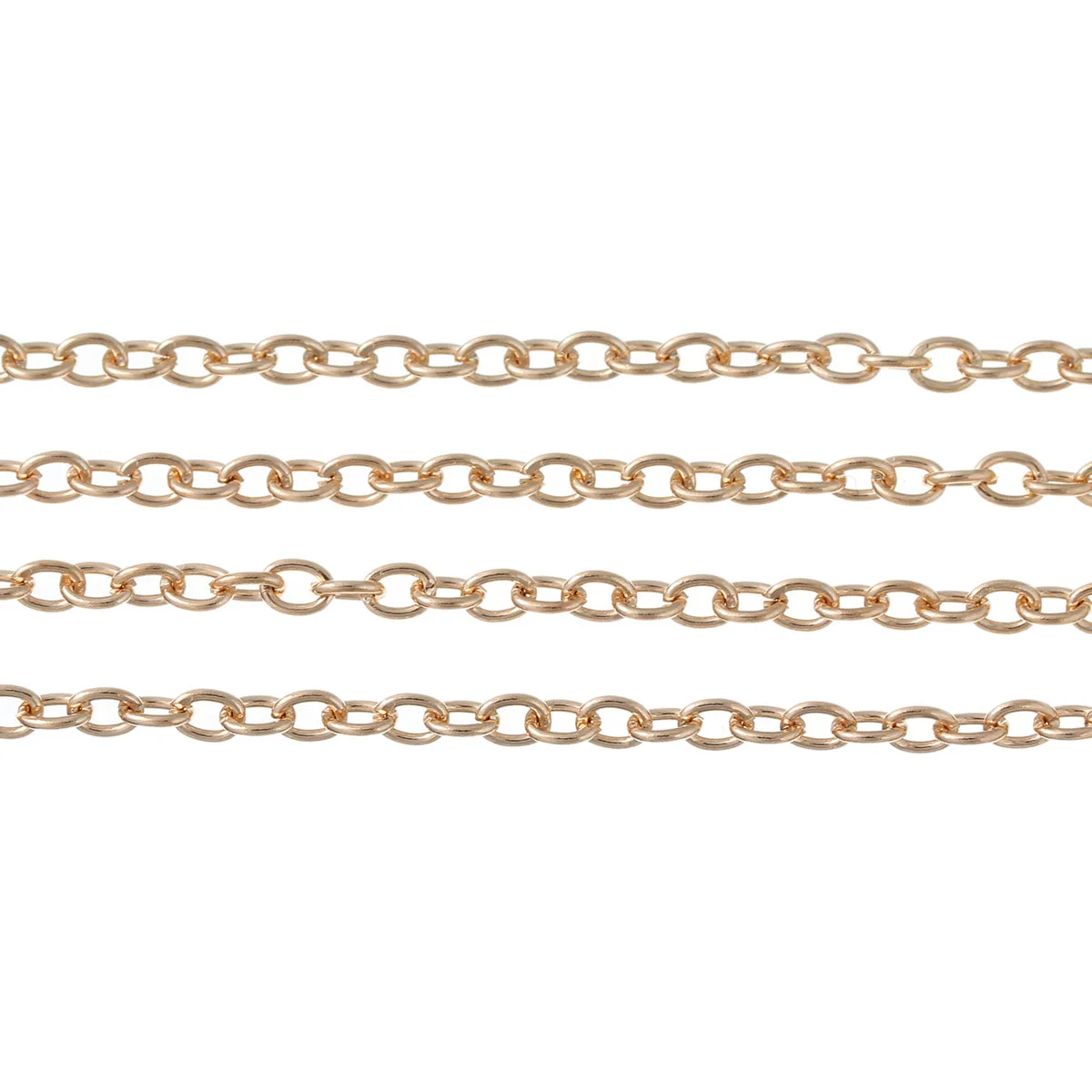 

Doreen Box Lovely Link Chain Findings Round Rose gold color 3x3mm, 10M (B25861)