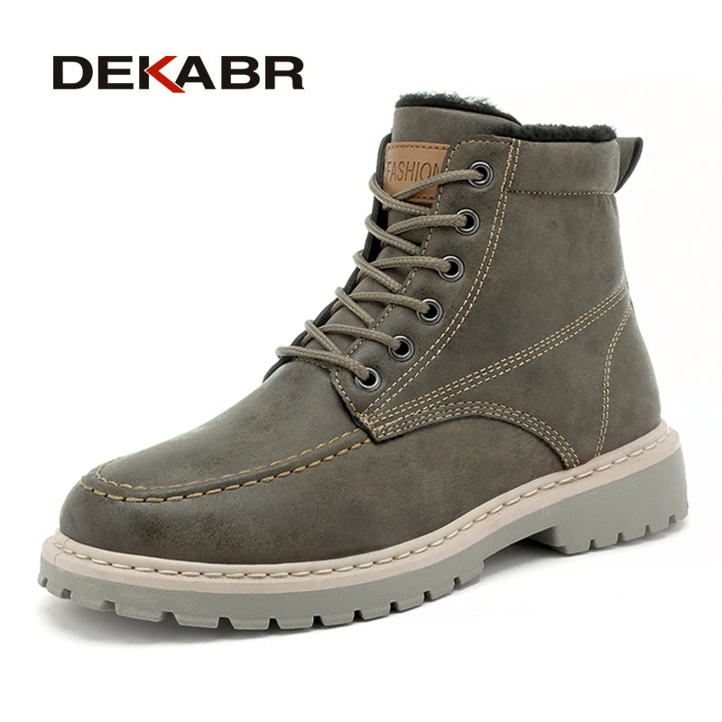 DEKABR/мужские Ботильоны кожаные зимние ботинки из водонепроницаемого материала
