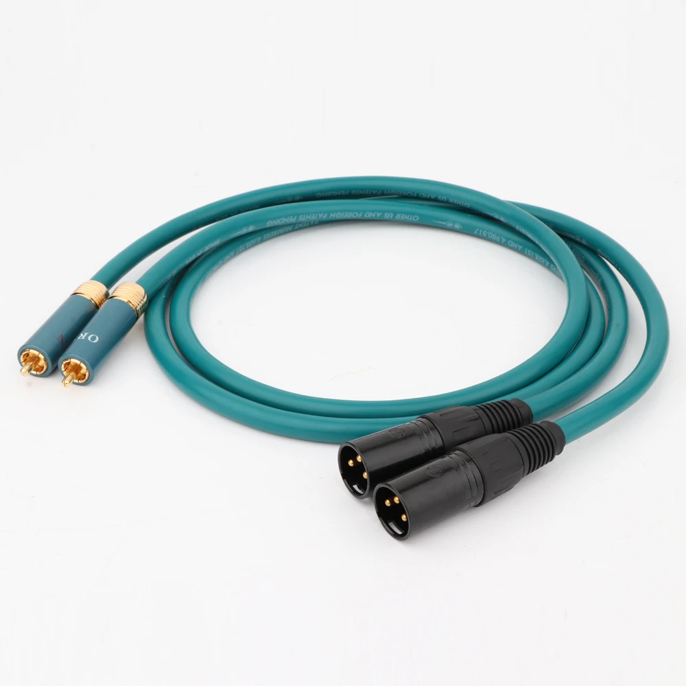 

Pair HIFI RCA to XLR Balacned Audio Cable 3pin XLR Male to RCA Interconnect Cord Hi-end Amplifier CD DVD player Cable