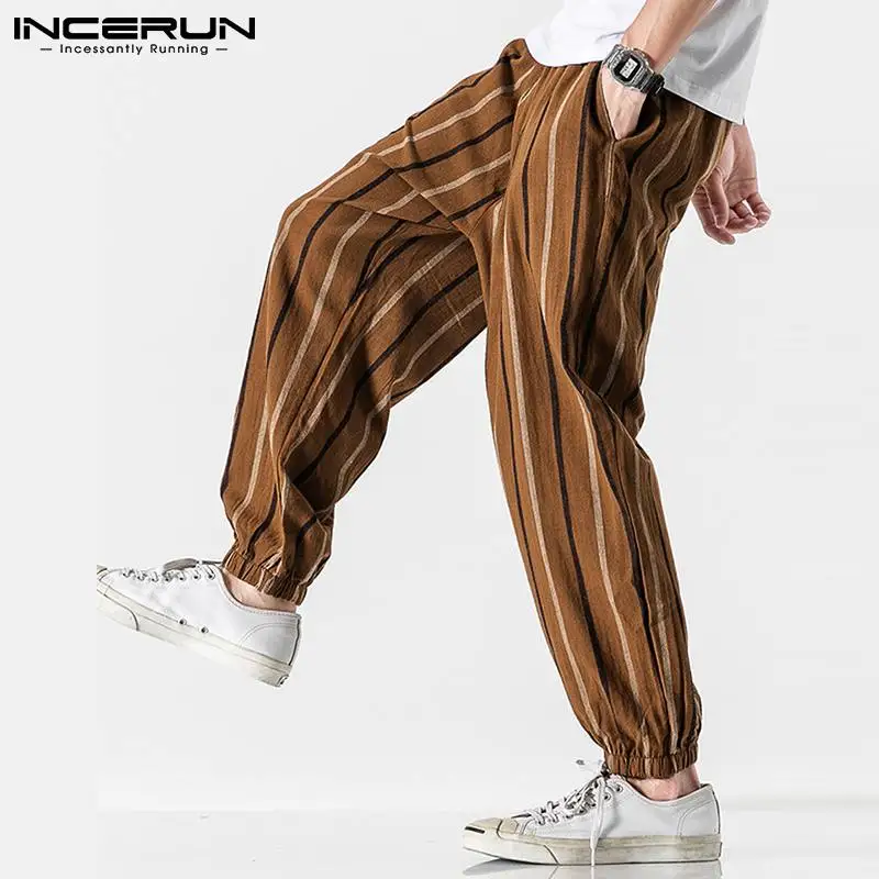

INCERUN 2022 New Korean Style Straight Pants Men's Fashion Casual Trousers Streetwear Loose Trousers Men Wide Leg Pant S-5XL