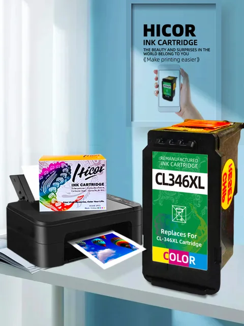 Hicor Remanufactured Ink Cartridge BC346XL BCI-346XL 346 346XL  
