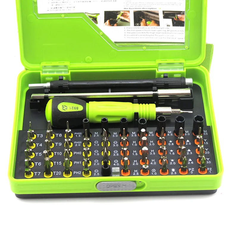 

Magnetic Screwdriver 53 In 1 Precision Screw Driver Tool Kit For Phone Repair HJQ-8921