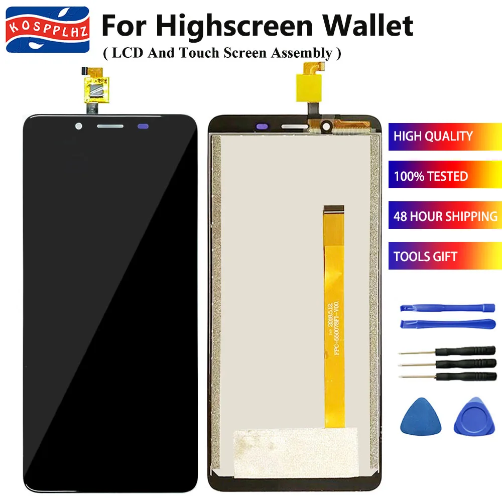 

100% протестированный ЖК-дисплей 5,5 дюйма для Highscreen кошелек + 1440x720 сенсорный экран в сборе Замена + Инструменты