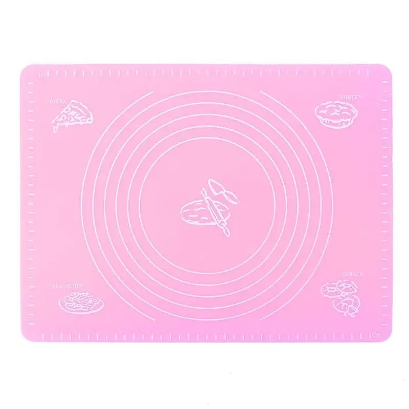 Pink 29 x 26 cm 1 шт антипригарный силиконовый коврик для выпечки с чешуями для духовки раскатки теста коврик для выпечки помадка, кондитерские изделия Инструмент Кухонные гаджеты - Цвет: Pink 29 x 26 cm