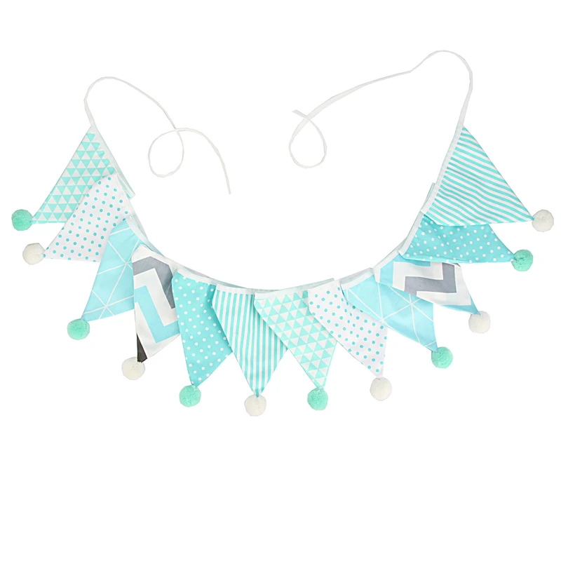 20 видов стилей 3 2 м 12 флагов хлопковый баннер пушистые шарики Вымпел гирлянда для