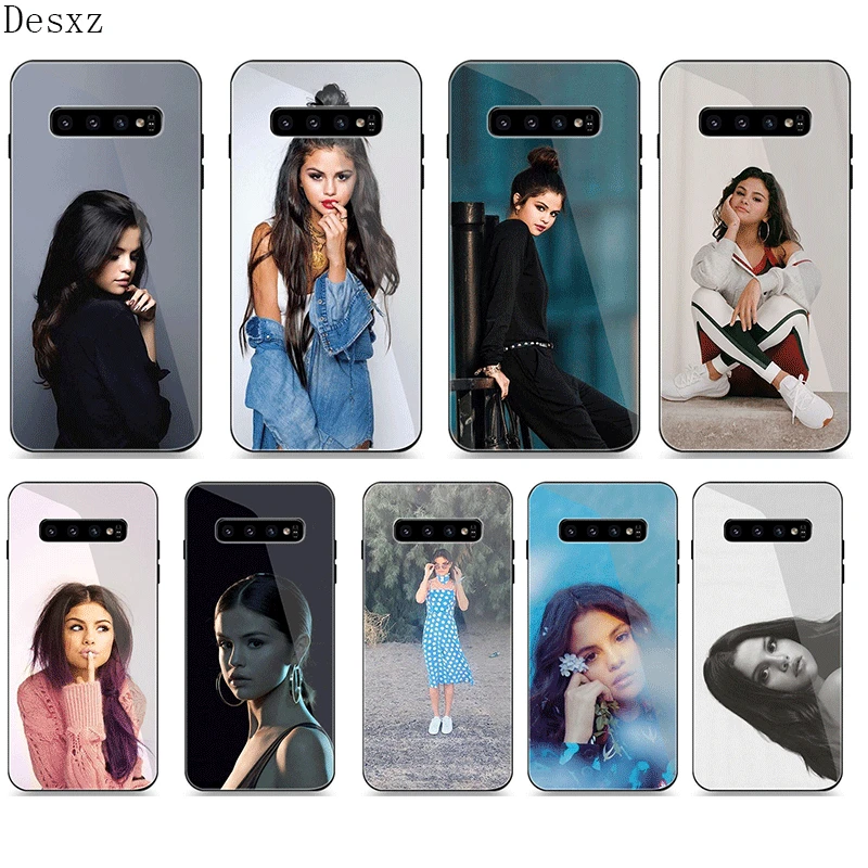 Стеклянный чехол для телефона Samsung A40 A50 A10 A20 A30 A60 A70 S10 S7 Edge S8 S9 Note 8 9 10 Plus крышка Selena