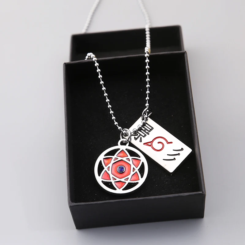 

Cartoon Anime Ninja Necklace Sasuke Akatsuki Cloud Pendant Chain Choker Man Necklaces Charm Gifts Jewelry collares