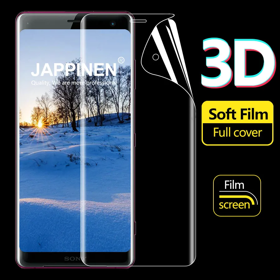 Мягкая пленка из ТПУ 3D защитная на весь экран для Sony Xperia 1 XZ4 XZ3 X XZ1 Compact XA1 XA Ultra XZ XZS XZ2