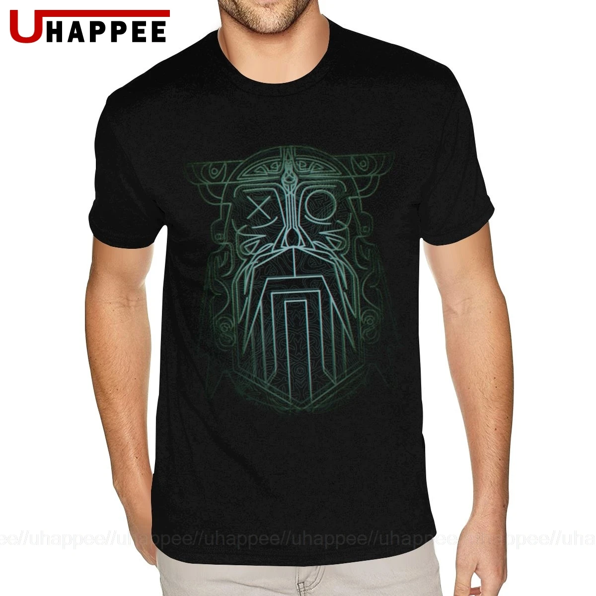 Викинги валгаллы Одина рубашка мужская изготовленные на заказ с коротким