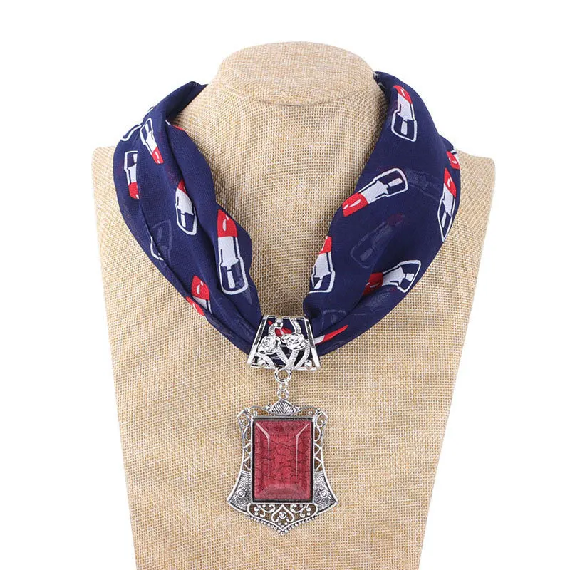 

2020 Модная бижутерия эффектное ожерелье шифоновый шарф с подвеской женский шейный платок в богемном стиле фуляр Женские аксессуары хиджаб м...