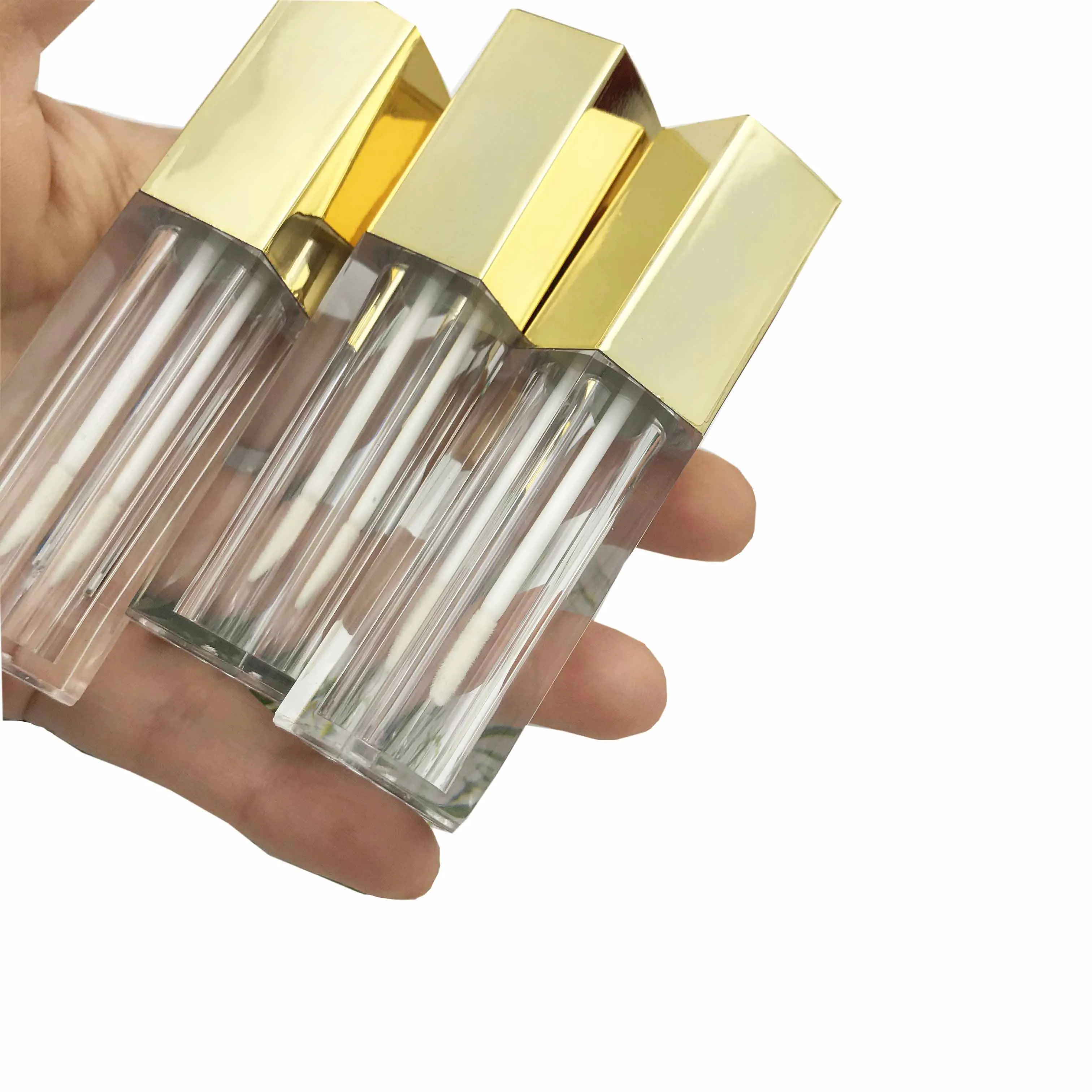 

5/10/30/50pcs 5ml Empty Lip gloss Tubes Eyeliner Containers Gold cap,Mascara Refillable Bottles Lipgloss Cosmetic packing