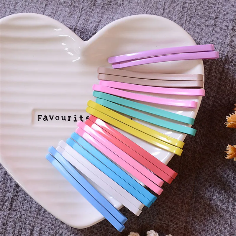 

20Pcs/Set Fashion Women Color hair clips Candy-colored Simple Girl Heart clip For Women Hair Accessories