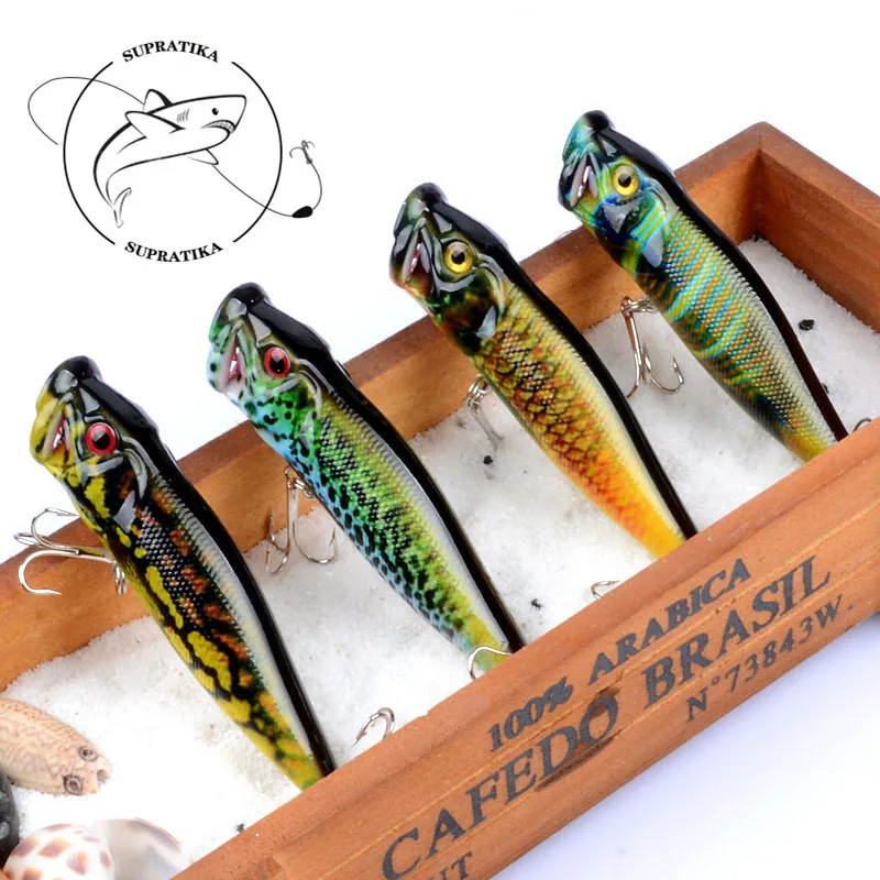 

4pcs/Lot 95mm 12g Colorful Isca Artificial 3D Eyes Wobblers Fishing Bait Lures With 2 6# Hooks For Sea Minnow Pesca Crankbait