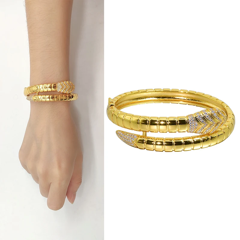 

Women's Hand Braceletsfor Women Jewelry Snack Fashion Gold-plated Opening Adjustable Bangle Customized African Jewelry Dubai Acc