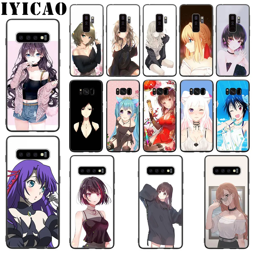 Японское аниме кавайная Девушка Мягкий силиконовый чехол для Samsung Galaxy S20 S10 S9 S8 Lite