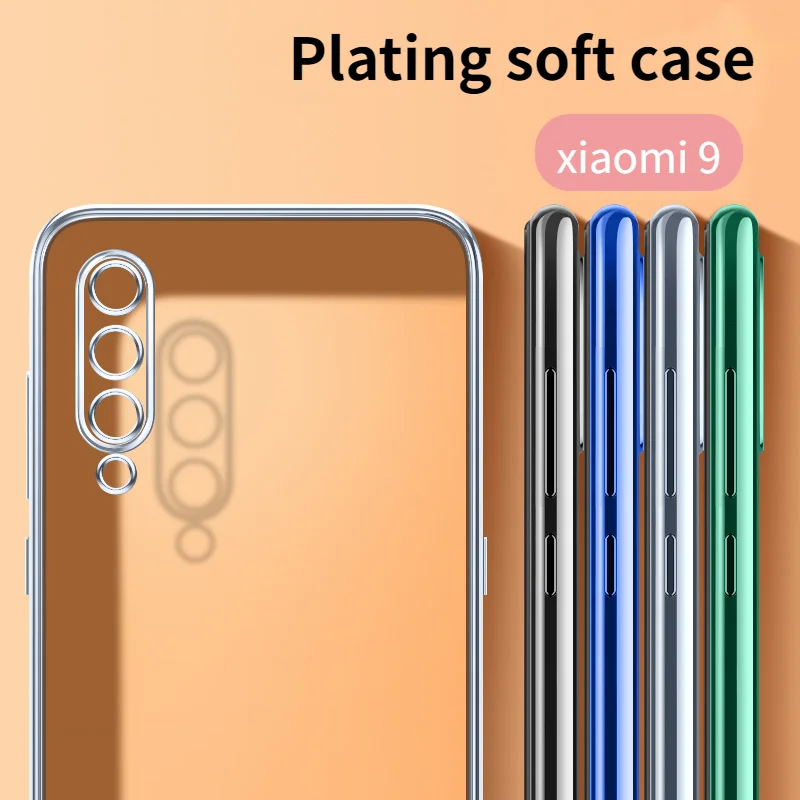 

New Plating Camera Protective Phone Case for Xiaomi Mi 9 Xiaomi9 Mi9 Luxury Shockproof Silicone Soft Clear Ultra Thin Back Cover