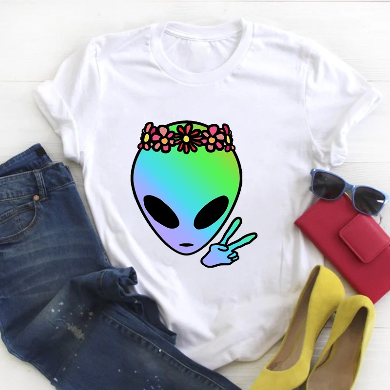 Женская футболка с цветочным принтом летняя | одежда