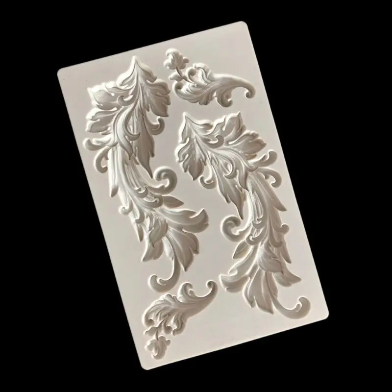Vintage Relief Flourish Silicone Fondant Mold Sugarcraft Cake Topper Border Decoration Tool Craft Embosser Mould Wedding Baking | Дом и сад