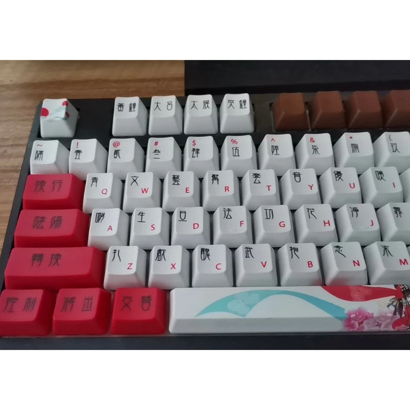 

P82F 120Keys/Set OEM Profile Custom Female Role Theme Original Keycaps PBT Dye Sublimation Keycaps for MX Cherry