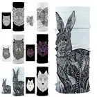 Голова Животного шаблон головылицомаскашеи бандана шарф двойного назначения Волшебная трубка головной платок Велоспорт Открытый повязка на голову спортивная тюрбан