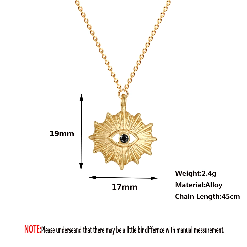 Модное женское ожерелье Kinitial от сглаза Золотая цепочка каменные ожерелья для