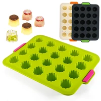 20 holes mini flower silicone cake mold flexible moulds cupcake bake tools chocolate fondant jelly cookie muffin ice mould