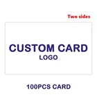 Двусторонняя открытка на заказ, 100 шт., благодарственные открытки, поздравительные открытки, пригласительные открытки по индивидуальному заказу для малого бизнеса