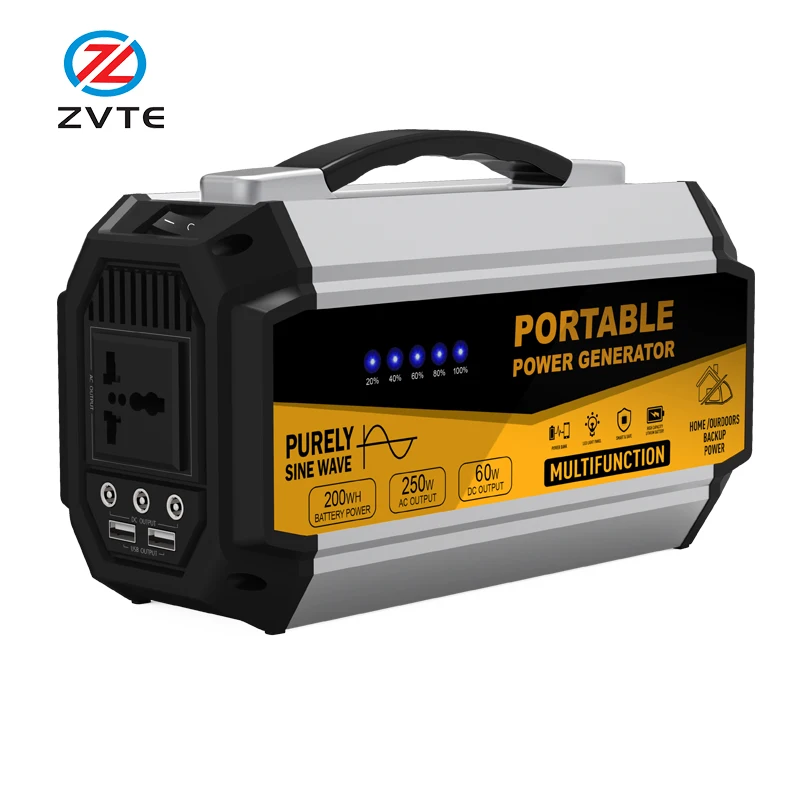 

250W 250WH Backup Portable Generator Solar Power Source 250 Pure Sine Wave Inverter UPS Li-on Battery CPAP