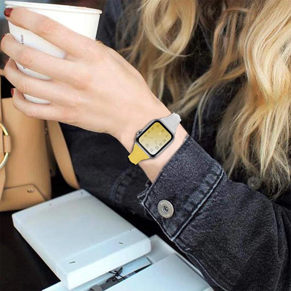 Ремешок Joyozy из натуральной кожи для Apple Watch 38 мм/40 мм/42 мм/44 мм кожаный ремешок iwatch серии для Apple Watch 5/4/3/2/1