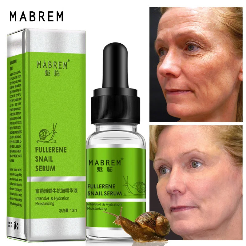 

MABREM Snail Serum Anti-Wrinkle Shrink Pores Face Care Anti-Aging Reduce Fine Lines Firming Whitening Moisturizer Face Essence