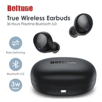 boltune 21 tws bluetooth earphones hi fi audio sports wireless earbuds with mic ipx7 waterproof touch control 36 hours playtime