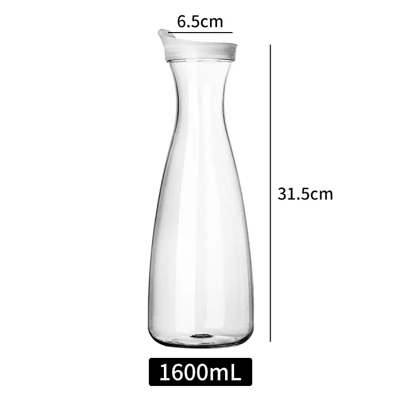 1600ml Пластик кувшин для воды; светлые прозрачные водонепроницаемые сапоги графин для Кофе соков Чай вина напиток разливной автомат Чай кастрюля с крышкой посуда для напитков - Цвет: 1600ml