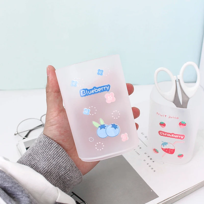 1 шт. креативный Прозрачный матовый держатель для ручек милая коробка хранения