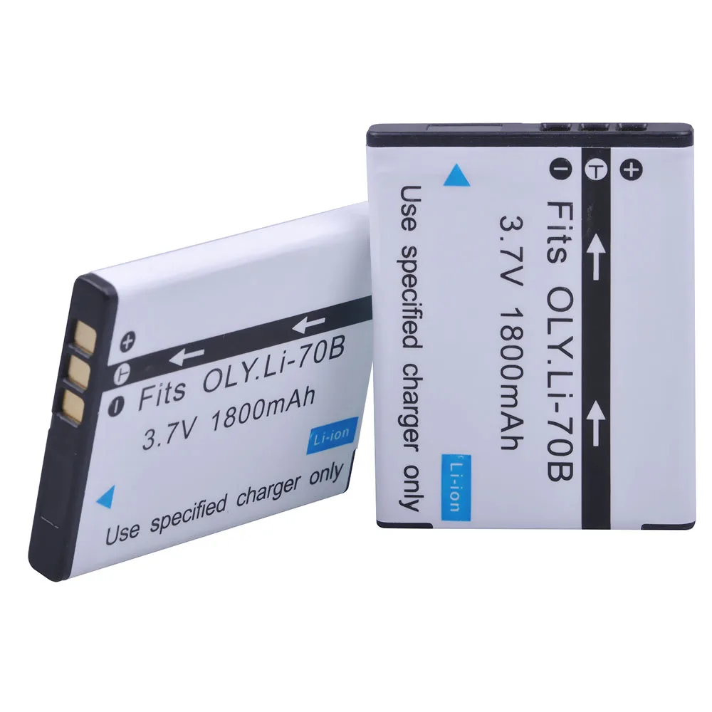 

2Pcs LI-70B Li-70B Li 70B Rechargeable Battery for Olympus VG110 VG120 VG-160 X-940 D-715 FE-4020 FE-4040 VG-140 VR-130 FE4020