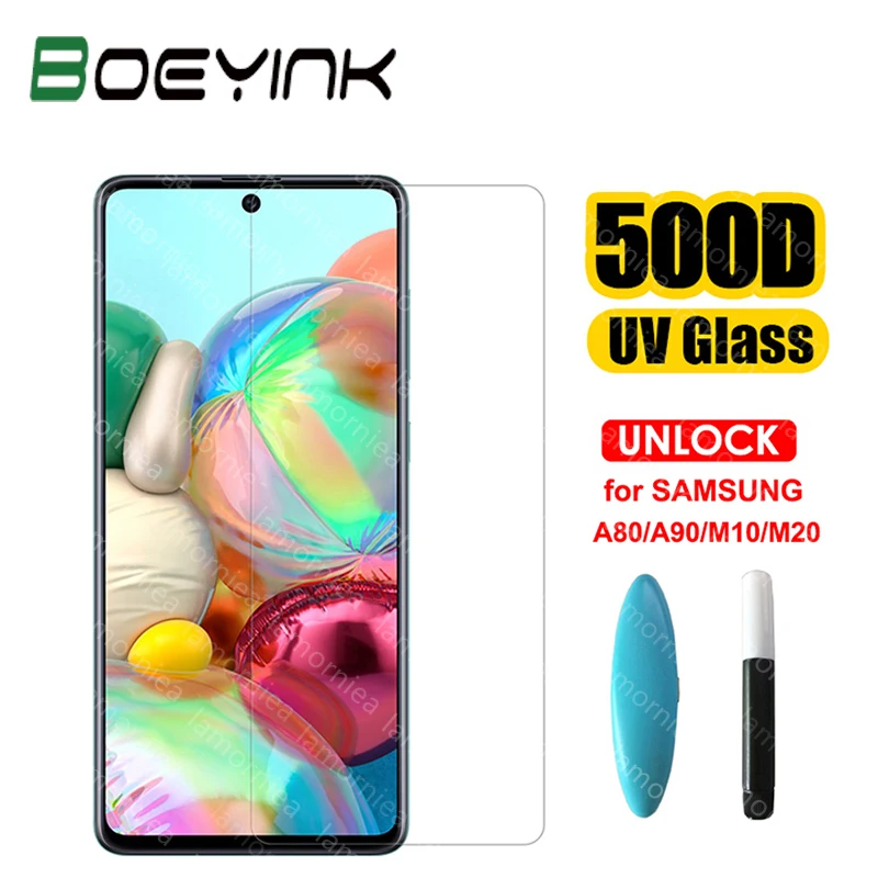 Жидкое УФ клеевое стекло 100D для Samsung Galaxy A51 A71 A50 A30 A20 A70 A80 A90 A10 M10 M20 M30 Защитная