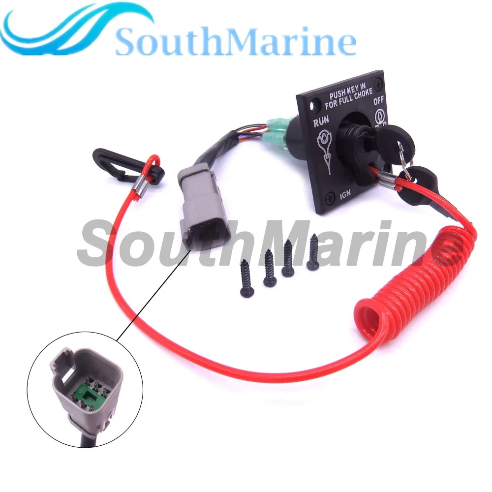 176408 0176408 Single Engine Ignition Starter Cut Off Switch With Keys for Johnson BRP Evinrude Outbound Engine