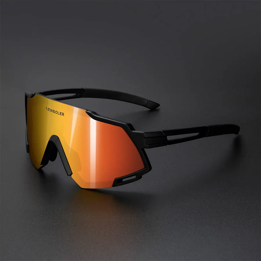 NEWBOLER Polarized 5 Lens Cycling Sunglasses UV400 Mountain Road Bike Eyewear Outdoor Sport Cycling Glasses Bicycle Goggles